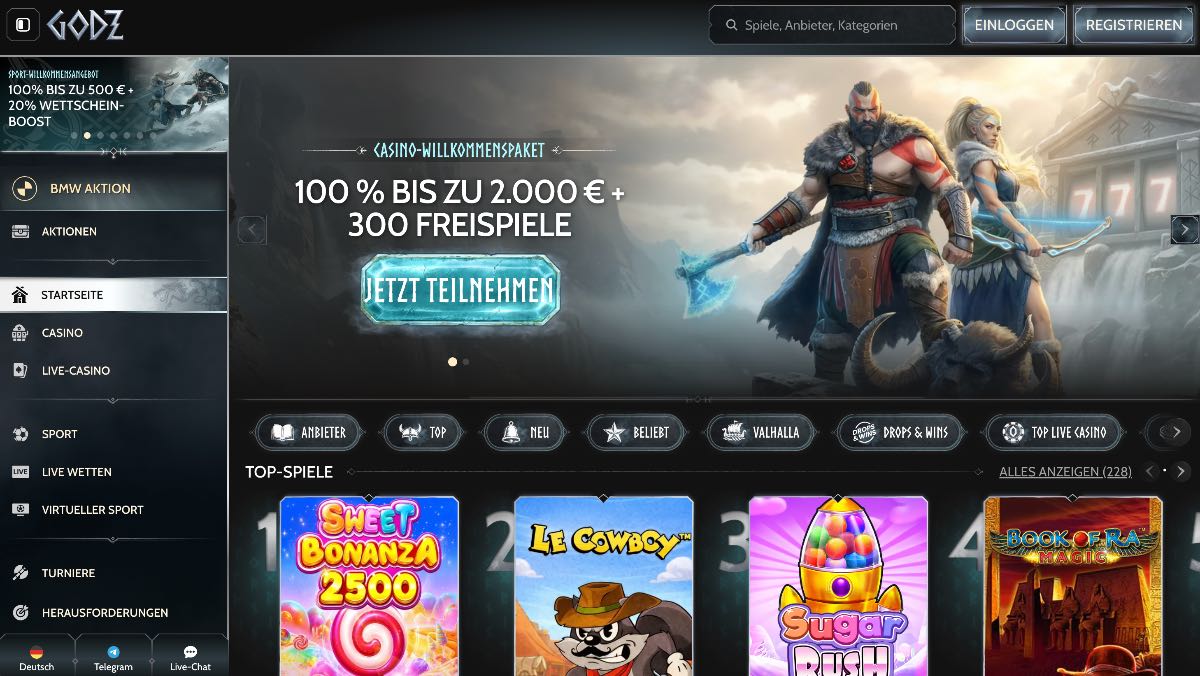 Godz bietet ein echtes Casino ohne Anmeldung Erlebnis ohne Wartezeiten.